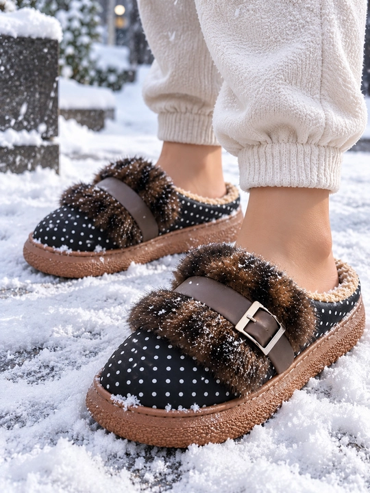 Ayollar qishki mo‘ynali shippaklari 36-41