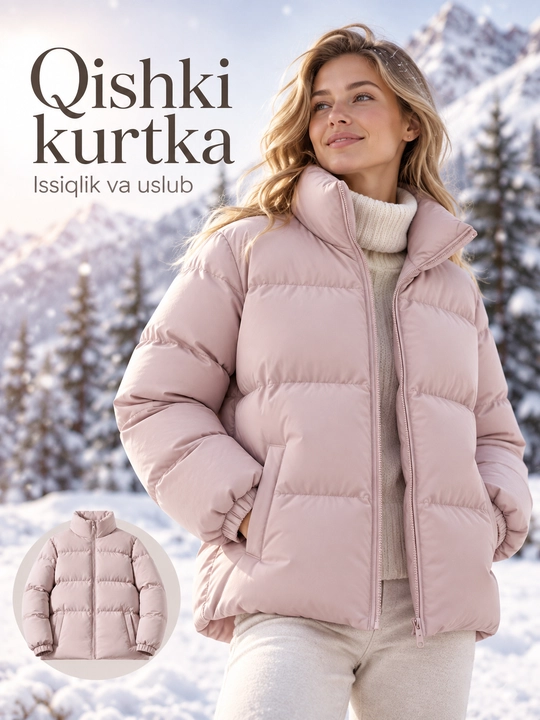 Qishki uniseks kurtka, erkaklar va ayollar