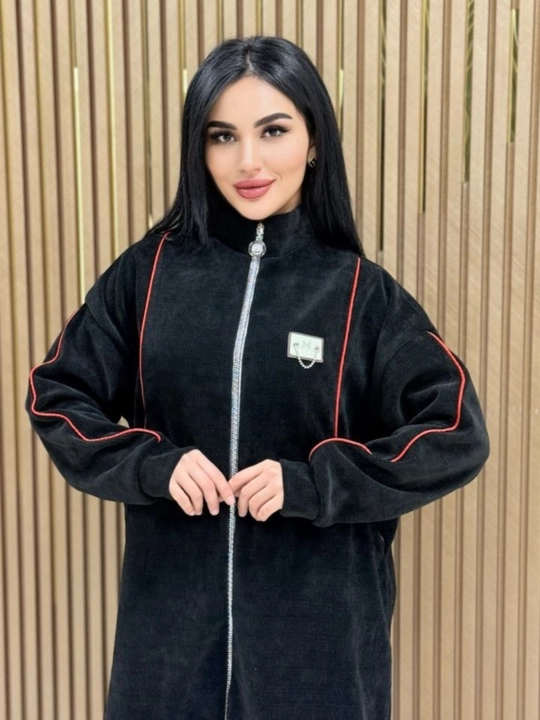 Ayollar uchun bordo rang velur kostyum shimli ikki qismli kiyim