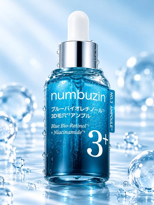 Numbuzin No.3 yuz uchun bio-retinol va niatsinamidli namlantiruvchi zardob, 30 ml