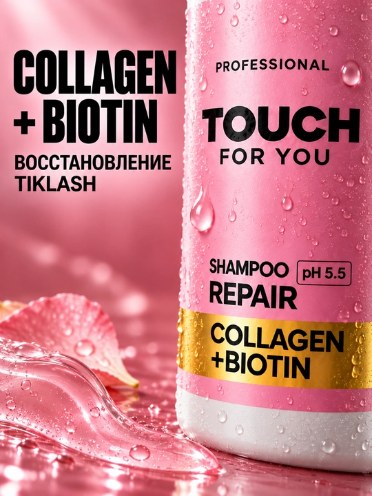 Soch uchun parfyumlangan shampun Touch For You, 1000 ml