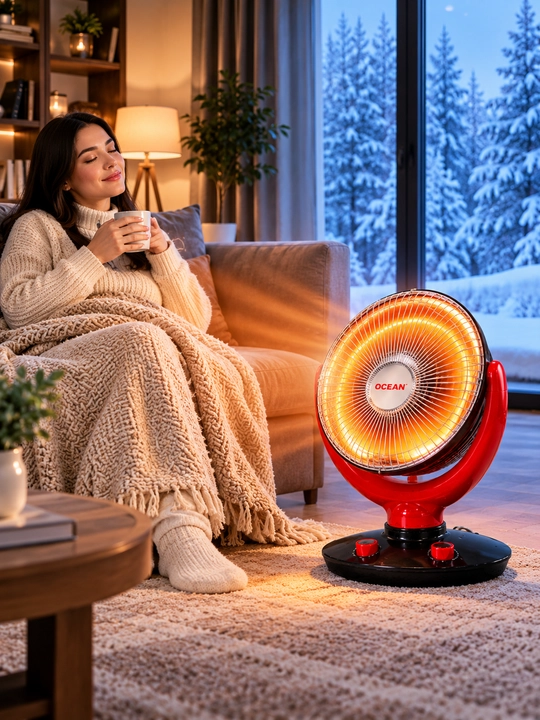 Elektr infraqizil isitgich 1500 Vt — 2 daraja, 25 m² gacha, aylanadigan