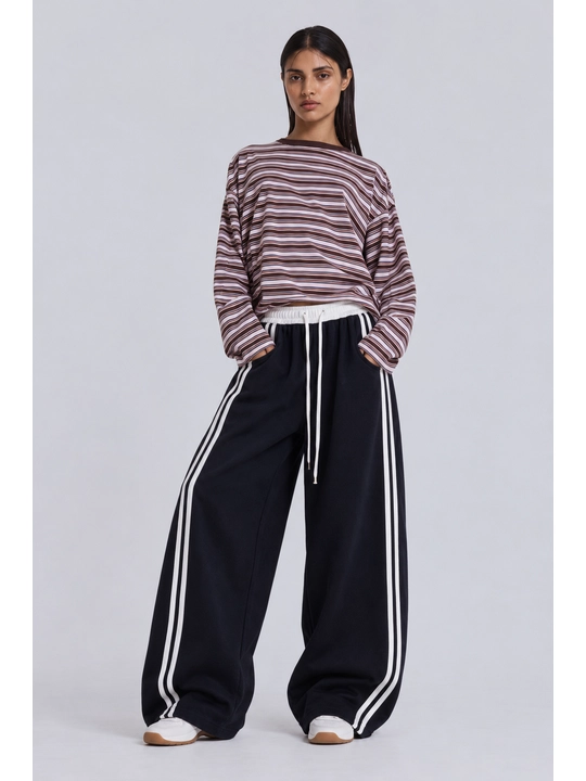 Ayollar uchun oversayz shimlar, jogger shim ayollarga, keng sport shim baggy jogger
