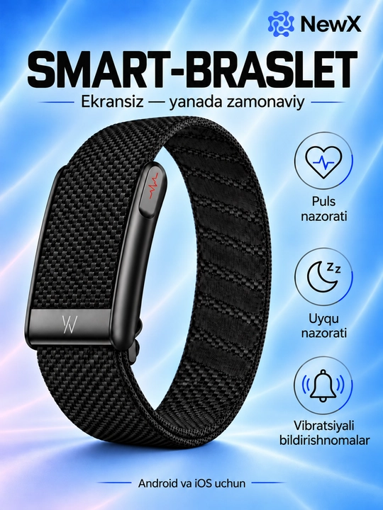 Premium WP smart, fitnes braslet, bilakuzuk 100+ sport rejimi, ECG,Bluetooth, IP 68, 5ATM - 