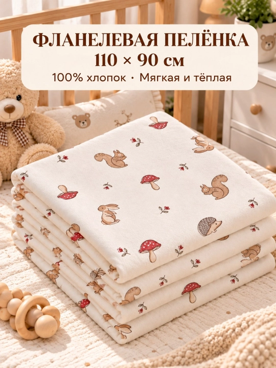 Chaqaloqlar uchun trikotaj yo‘rgak, 110×90 sm, gipoallergen yo‘rgak