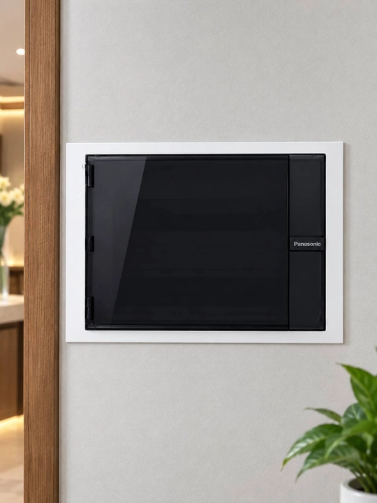 Panasonic ichki elektr shit 16 modul, oq va qora rangli, shaffof qopqoqli, devorga montaj - 