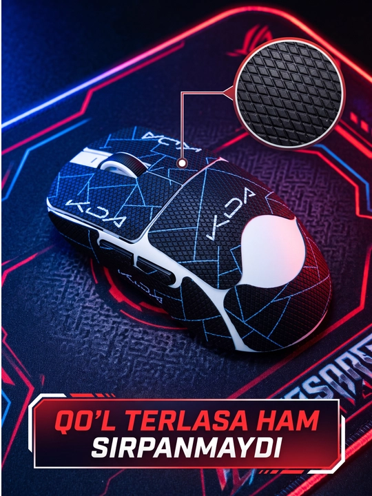 Sichqoncha uchun sirpanishga qarshi grip stiker, ofis va o'yin uchun