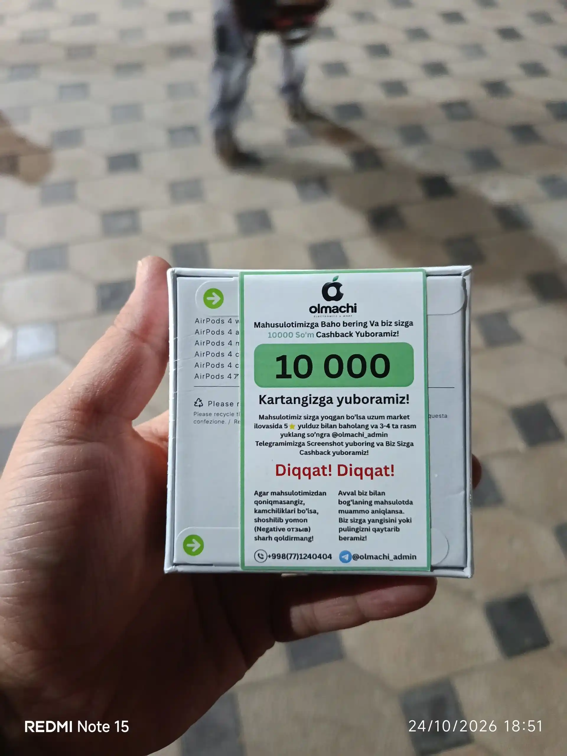Simsiz quloqchinlar Pods 4, iPhone va Android uchun naushnik sensorli