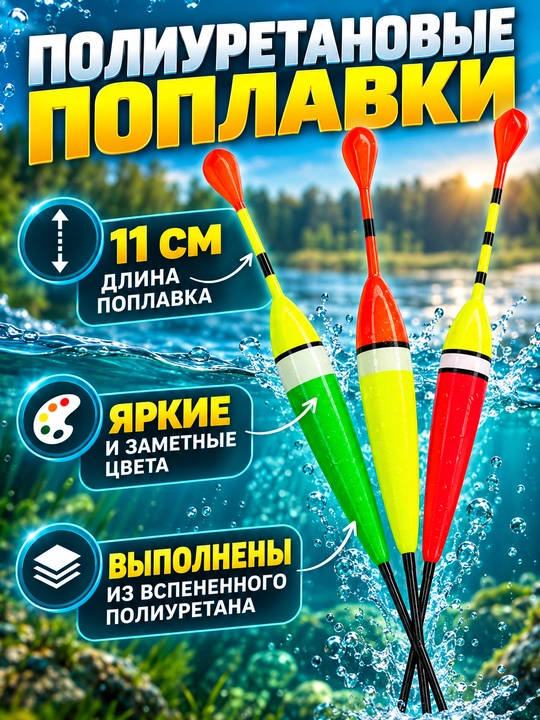 Набор готовых поплавочных оснасток для рыбалки