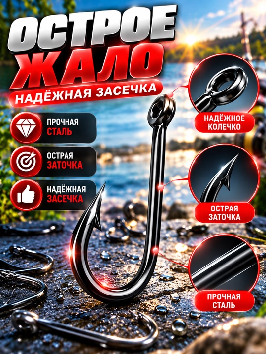 Baliqchilik qarmoqlari, karp baliqlari, yozgi baliq ovlash uchun qarmoqlar to‘plami