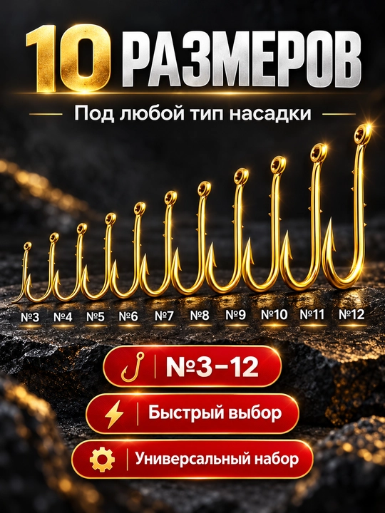 Baliqchilik qarmoqlari, karp baliqlari, yozgi baliq ovlash uchun qarmoqlar to‘plami