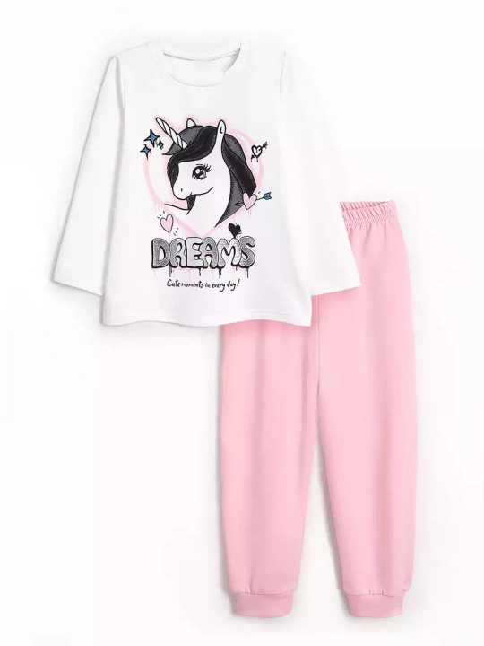 Qiz bola uchun pijama, nachosli pijama, paxta NEO