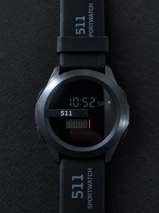 511 Sportwatch elektron sport soati - erkaklar uchun, qora