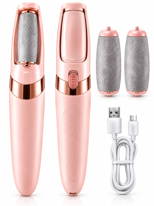 Электрическая пилка для ног и пяток, электропемза, педикюр, 2 насадки, USB