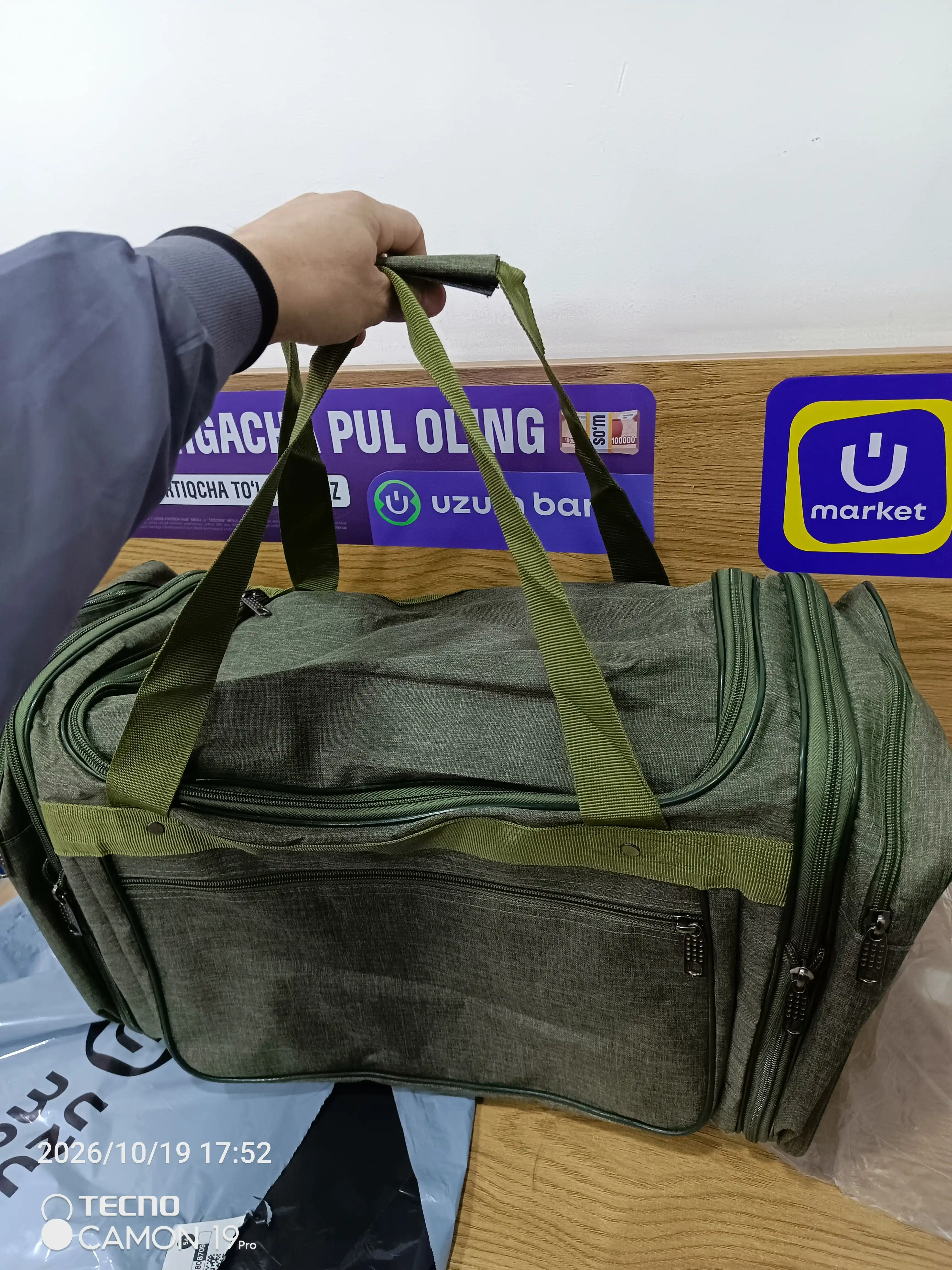 Yo'l sumkasi mato, katta o'lcham, 47 L universal