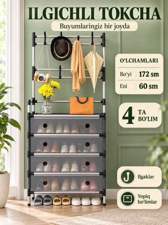 Oyoq kiyim uchun  javon, etajerka, stellaj,mebel poyabzal tokchasi - 