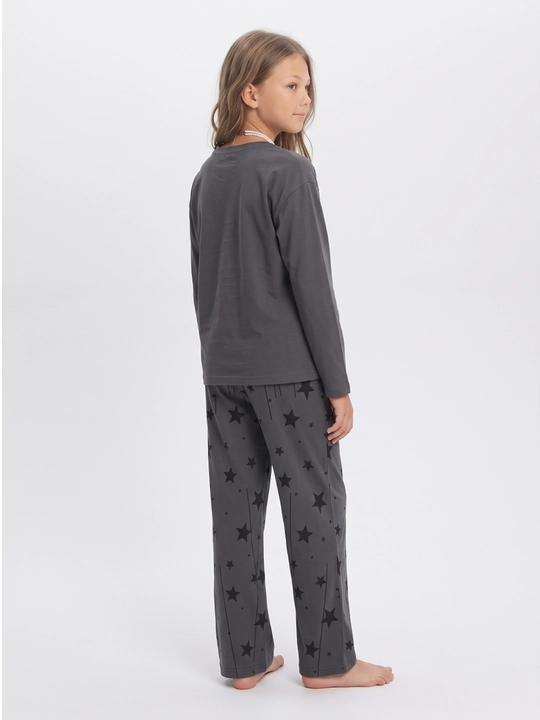 Qiz bola uchun pijama, qalin nachosli pijama, paxta NEO