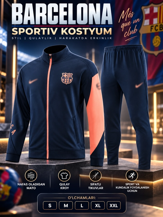 Real Madrid, Barselona, Ispaniya, Braziliya, PSG sport kostyumlari, olimpiyka, alimpiyka