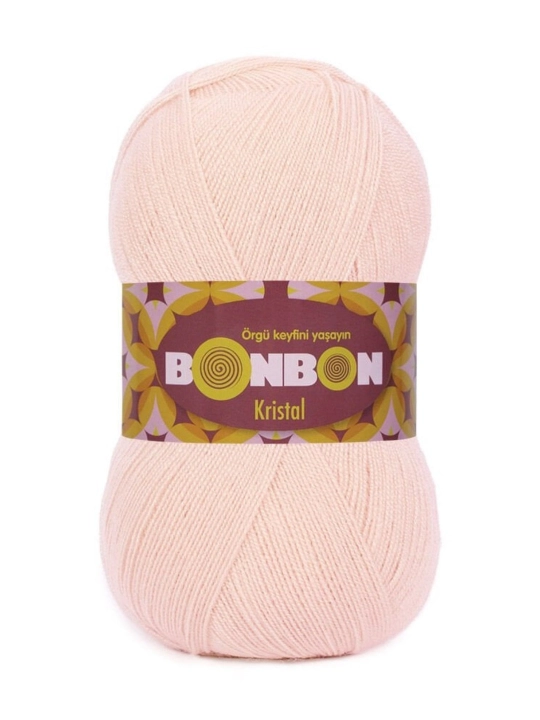 BONBON Kristal — 100% akrildan tayyorlangan, yumshoq, yengil va mustahkam to‘qish ipi - 