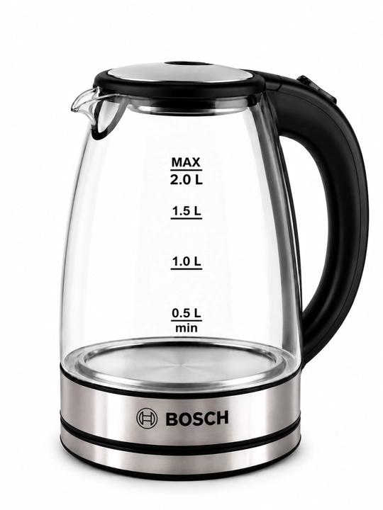 Чайник 1.8L, стеклянный, стильный дизайн