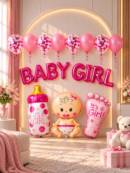 Sharlar to'plami "Baby Boy" va "Baby Girl", chaqaloqlar va gender pati uchun shar - 