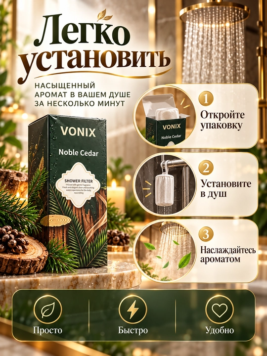 Ароматический фильтр для душа VONIX Shower Filter, сменный картридж с ароматом