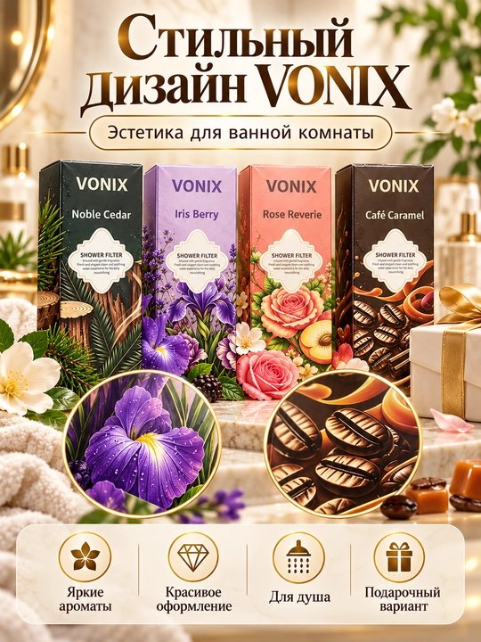Ароматический фильтр для душа VONIX Shower Filter, сменный картридж с ароматом
