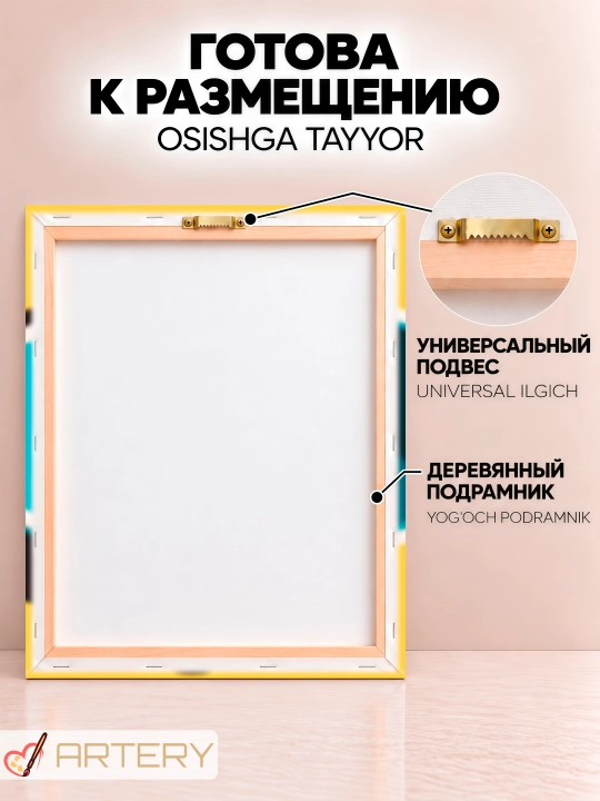 Interyer kartinasi ARTERY «Gastronomiya va pazandachilik», devor uchun holst poster