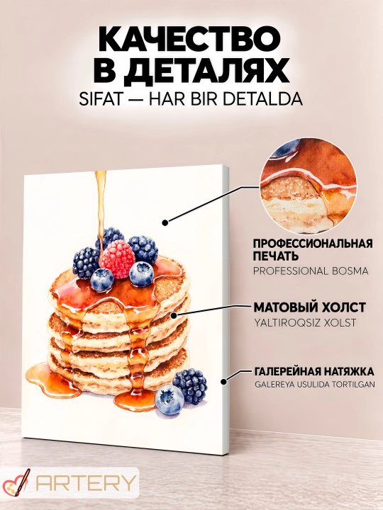 Картина интерьерная на стену ARTERY «Гастрономия и кулинария», постер на холсте