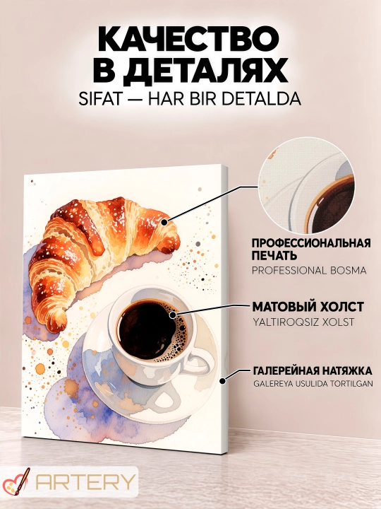 Картина интерьерная на стену ARTERY «Гастрономия и кулинария», постер на холсте