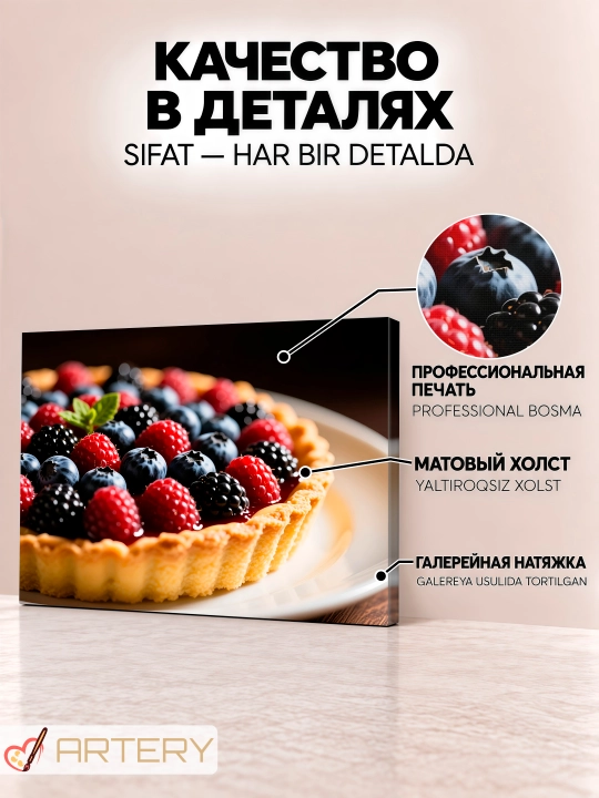 Interyer kartinasi ARTERY «Gastronomiya va pazandachilik», devor uchun holst poster