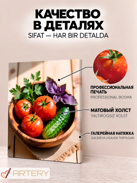 Картина интерьерная на стену ARTERY «Гастрономия и кулинария», постер на холсте