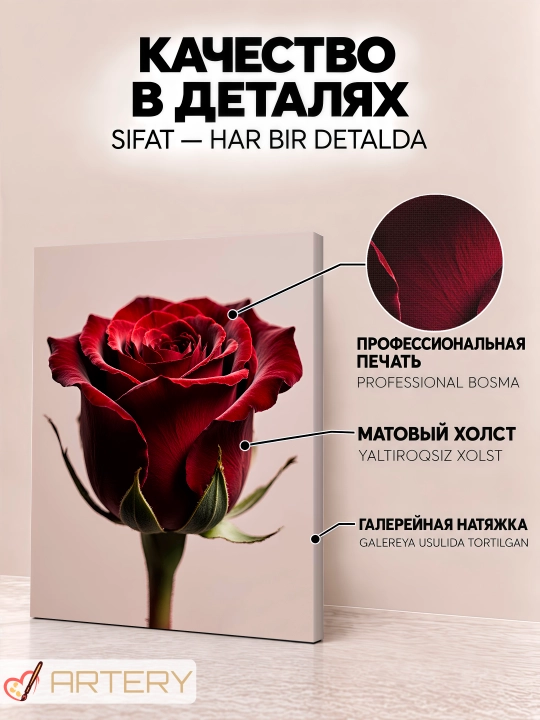 Интерьерная картина на стену ARTERY, постер и панно «Цветы и букеты»