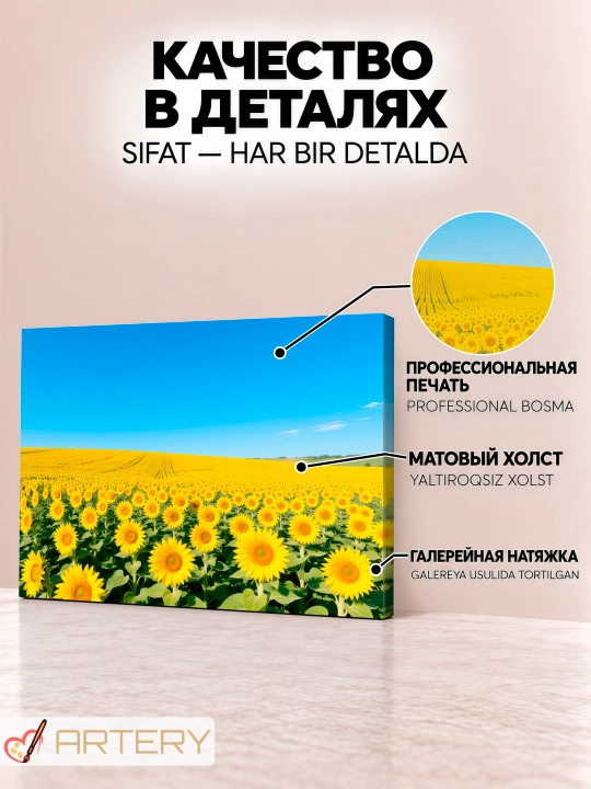 Интерьерная картина на стену ARTERY, постер и панно «Цветы и букеты»