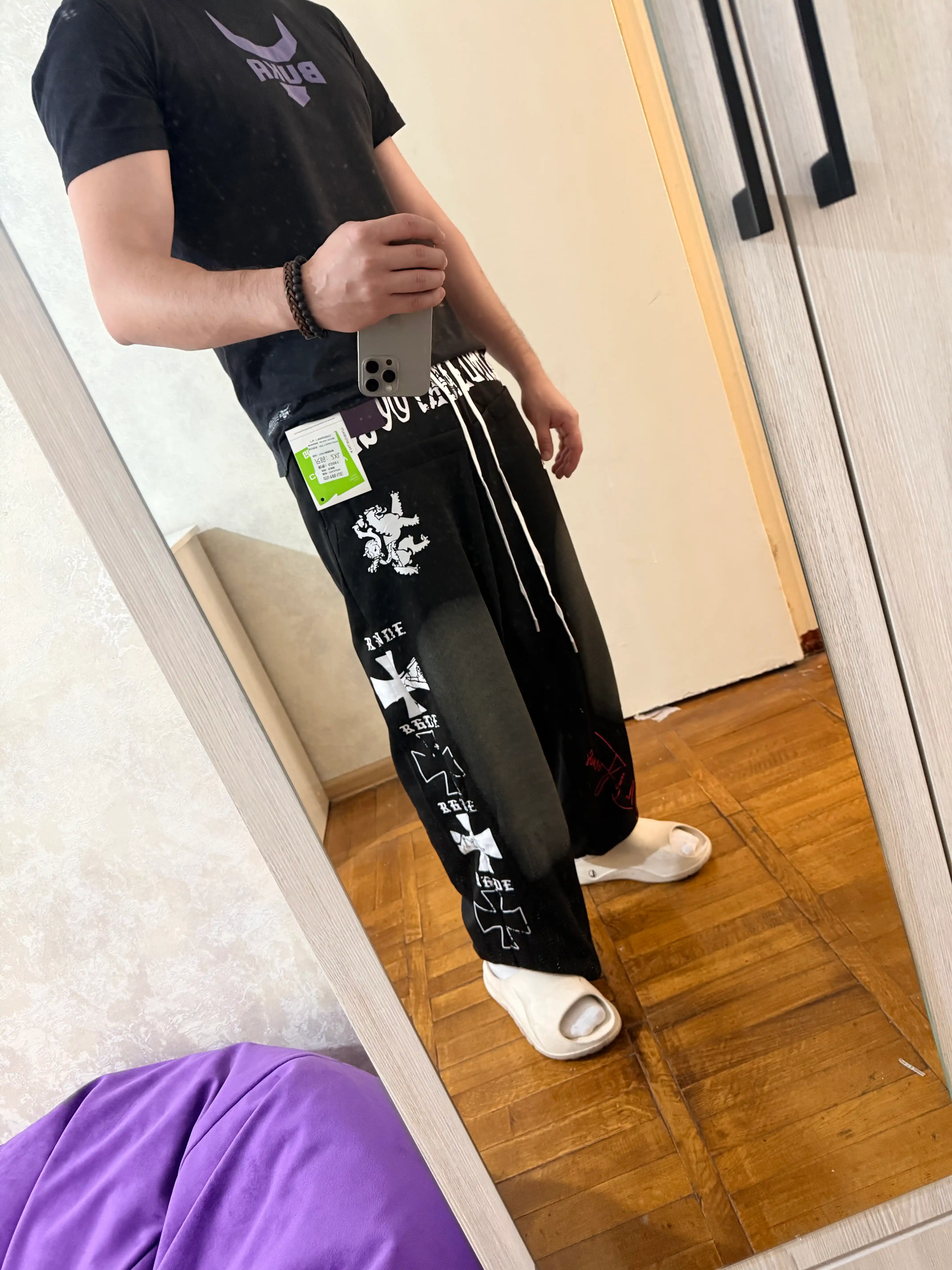 Ayollar uchun keng jogger shim Baggy trikotaj Y2K