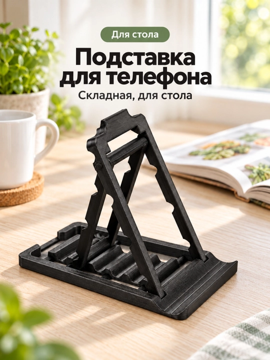 Складная подставка для телефона, компактная, для стола и просмотра видео - 