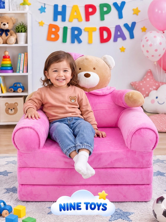 Bolalar uchun yumshoq kreslo-divan 3 ta 1 da, yotoqcha va matras, bolalar uchun kreslo