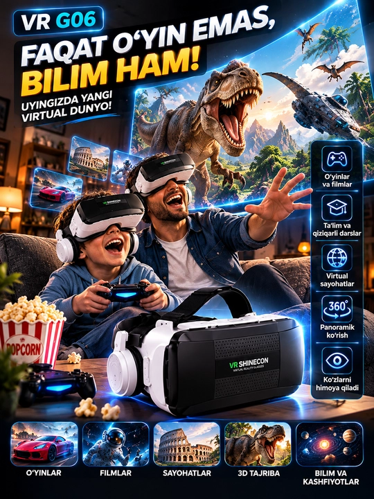 VR SHINECON VR ko‘zoynagi, giroskop bilan