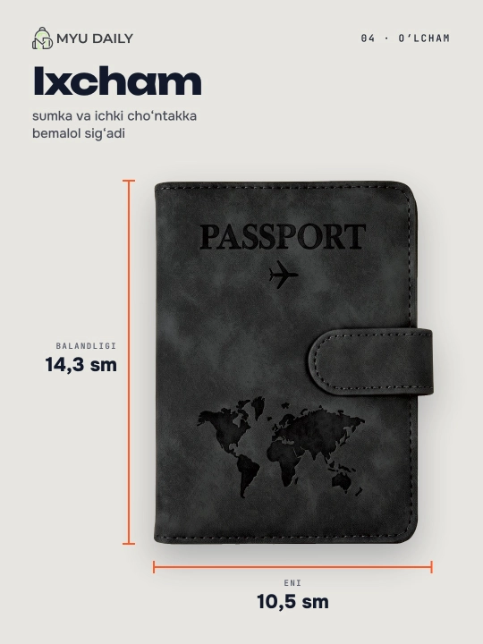 Кожаная паспортница с RFID-защитой — многофункциональный органайзер для документов