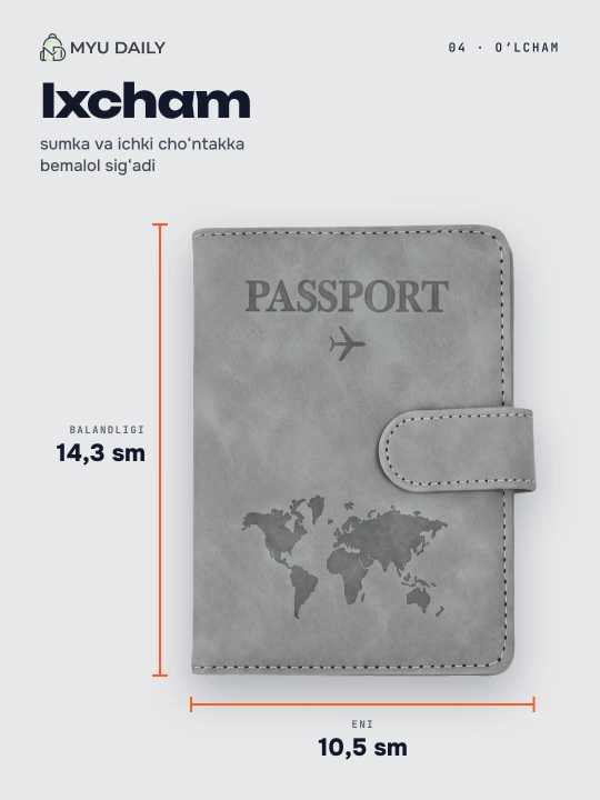 Кожаная паспортница с RFID-защитой — многофункциональный органайзер для документов