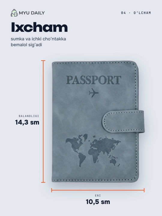Кожаная паспортница с RFID-защитой — многофункциональный органайзер для документов