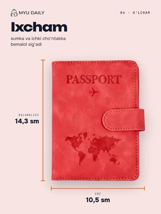 Кожаная паспортница с RFID-защитой — многофункциональный органайзер для документов