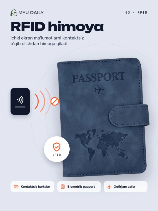 Кожаная паспортница с RFID-защитой — многофункциональный органайзер для документов