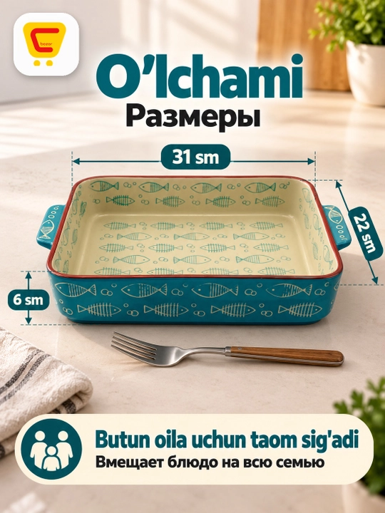 Keramik qolip pech, duxovkada pishirish uchun