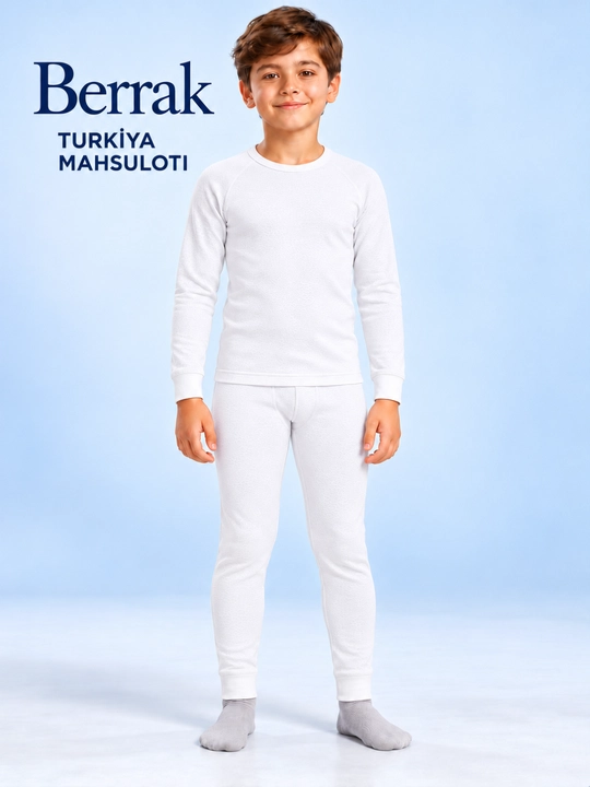Bolalar termal choyshablari, o‘g‘il bolalar uchun, Berrak, belyo, kalson, pijama, kamplik