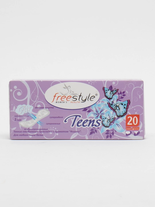 Гигиенические ежедневки Free Style Teens, с ароматом фиалки, 20 шт