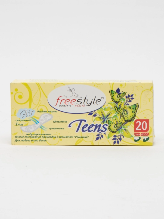 Прокладки женские гигиеническиее Free Style Teens с ароматом ромашки