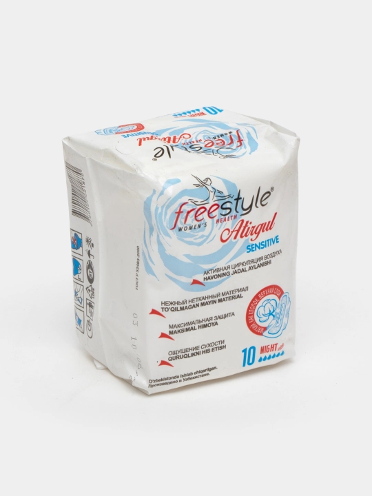 Ayollar uchun gigienik prokladkalar Free Style Atirgul Sensitive №10