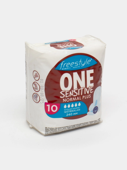 Ayollar gigiyenik qistirmalari FreeStyle ONE SENSITIVE NORMAL PLUS, 240 mm, 8 dona