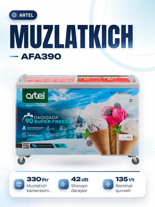 ARTEL морозильник ART-AFA390, для дома - 